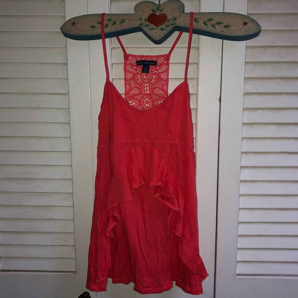 🟢 American Eagle Ruffle Tank Top - Picture 2 of 6